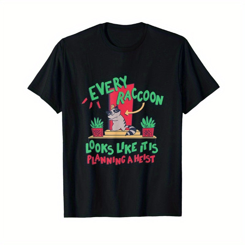 Raccoon Raid Quotes Raccoon Cute Trash Panda Christmas Day Event Party Men's T-Shirt