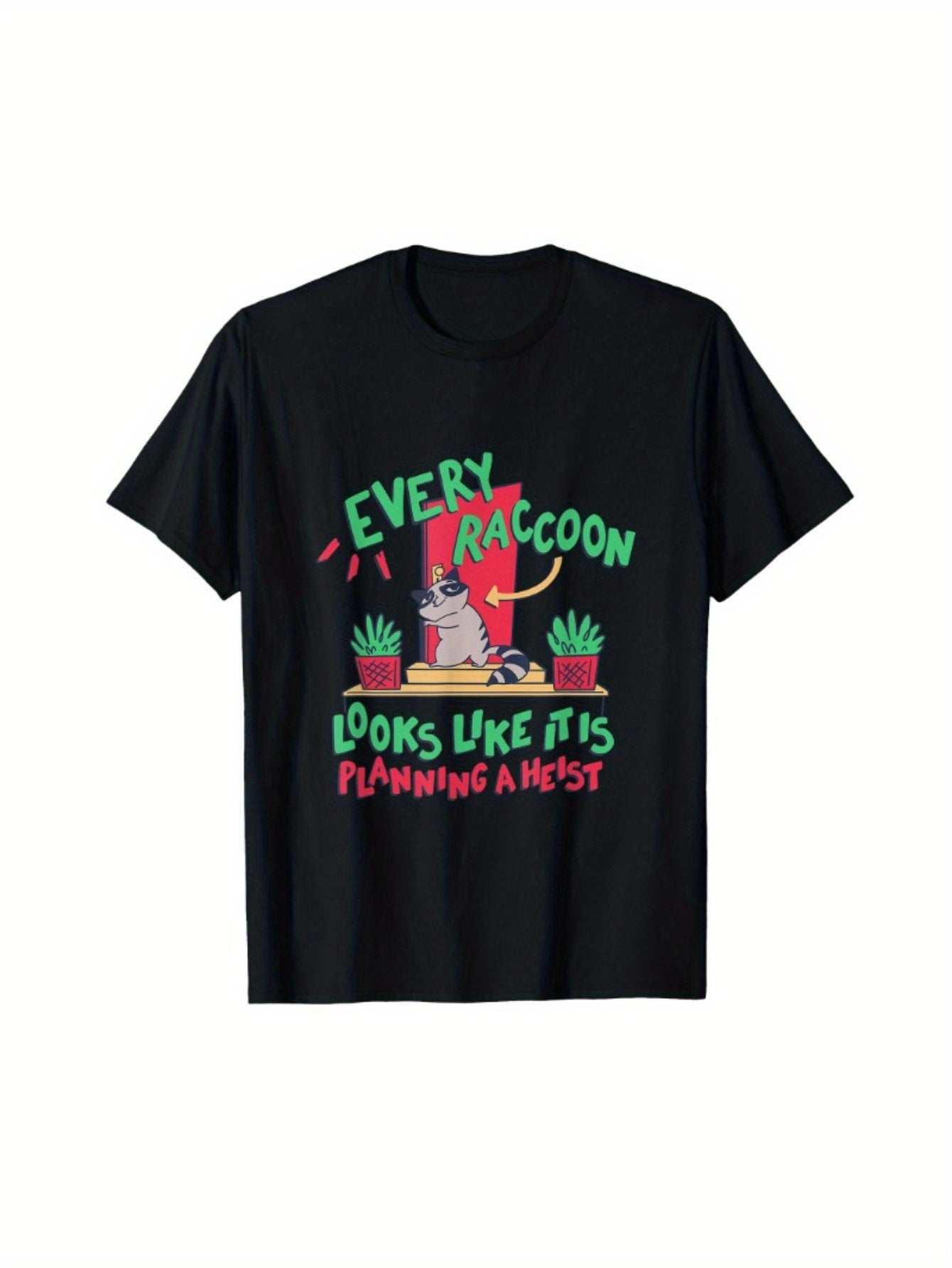 Raccoon Raid Quotes Raccoon Cute Trash Panda Christmas Day Event Party Men's T-Shirt
