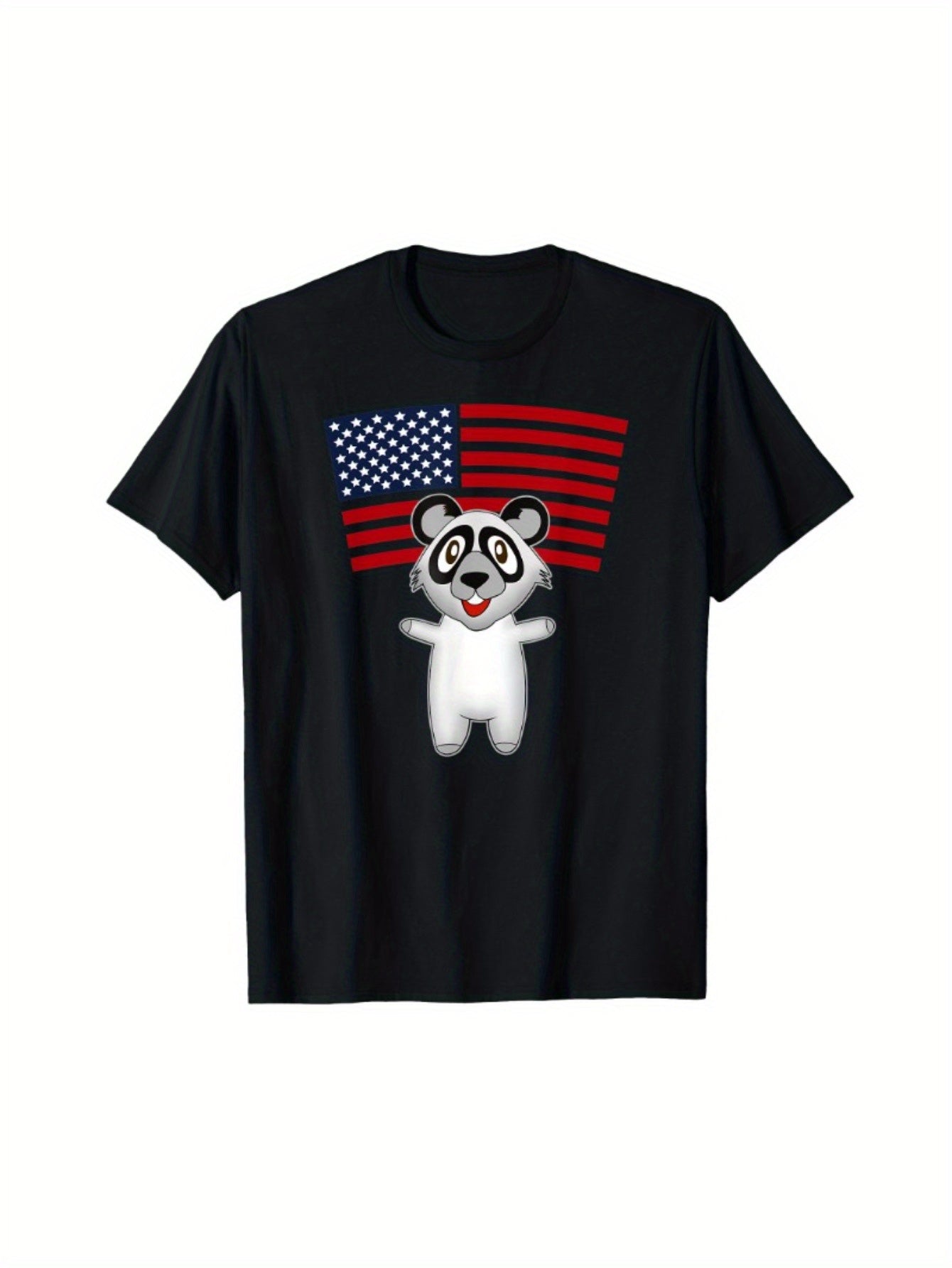 American Flag Panda Christmas Day Event Party Men's T-Shirt