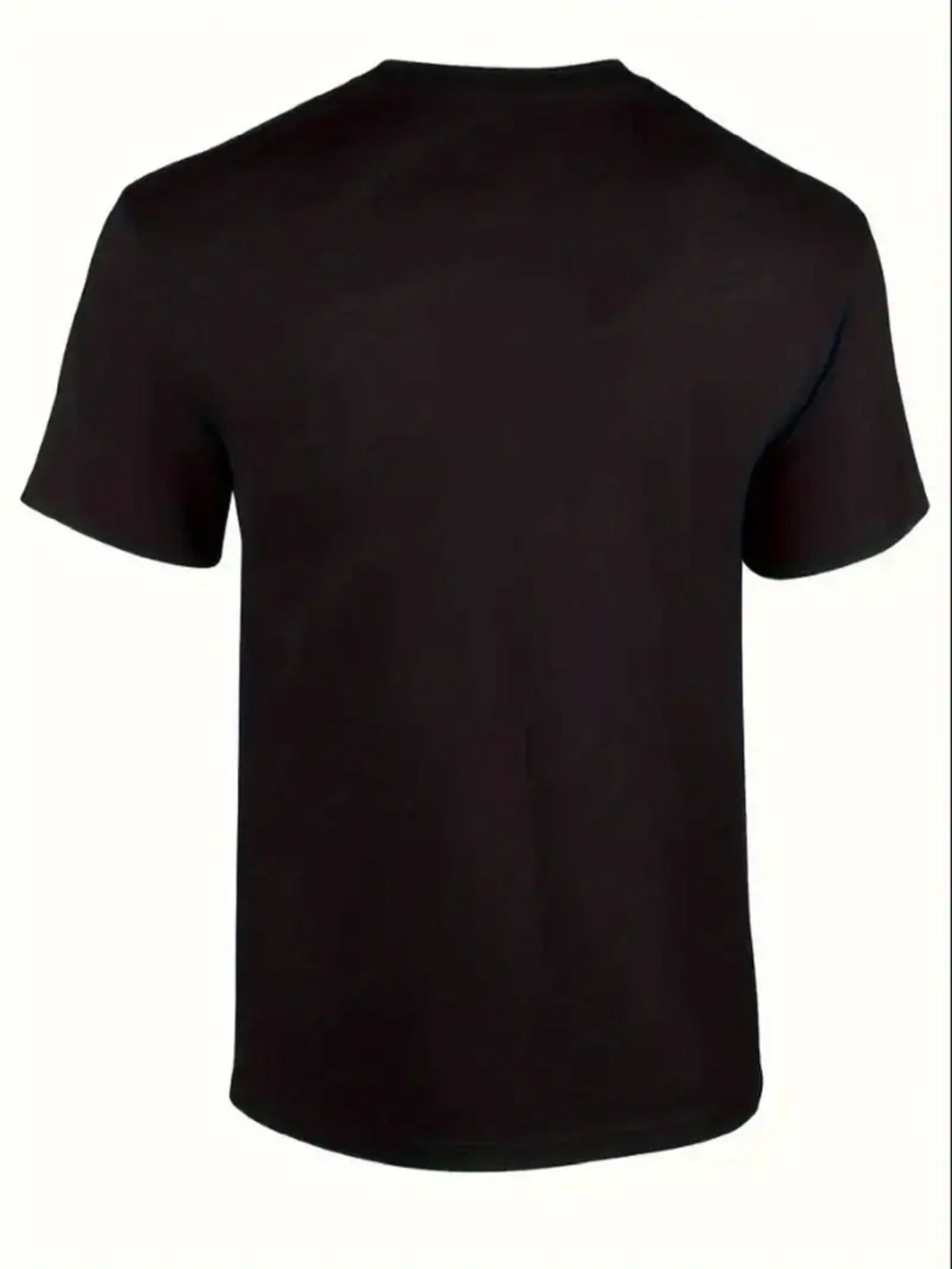 Cotton men's creative top, casual short-sleeved crew neck T-shirt