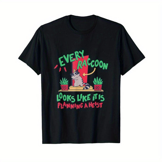 Raccoon Raid Quotes Raccoon Cute Trash Panda Christmas Day Event Party Men's T-Shirt