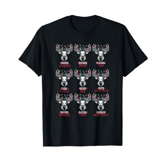 Funny Christmas Deer Bow Hunting Santa Man Hunter Man and Woman T-Shirt