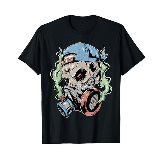 Car spray graffiti skull body spray paint T-shirt