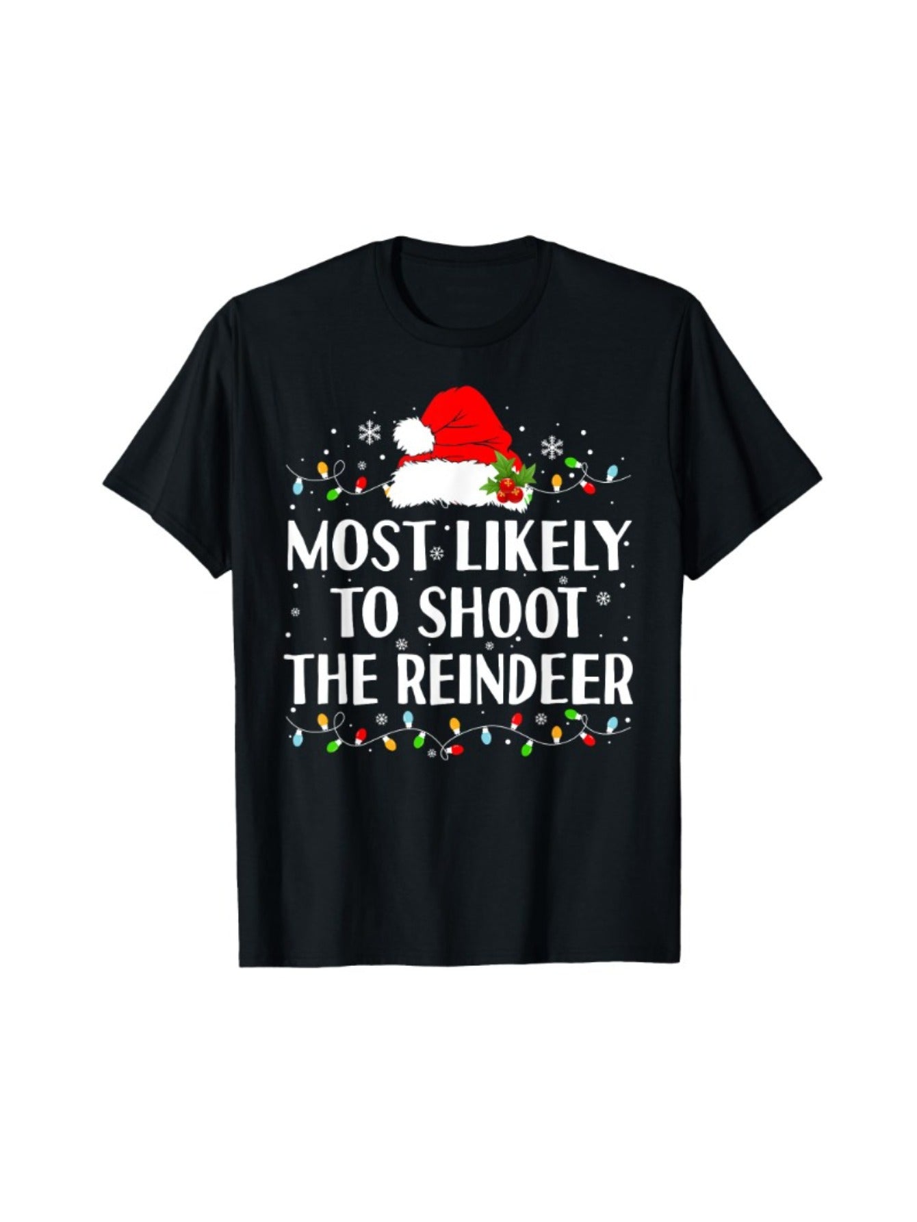 Most Likely to Photograph Reindeer Fun Hunting Christmas T-Shirt